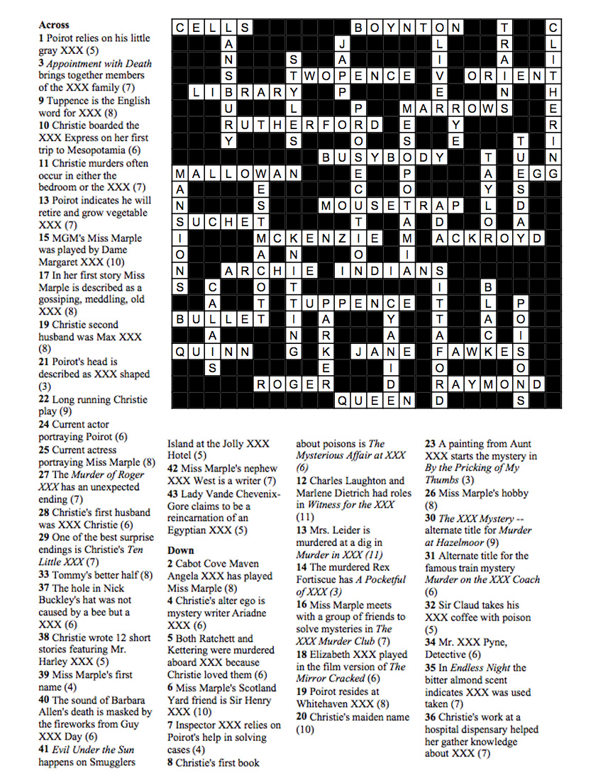 Literary terms crossword puzzle